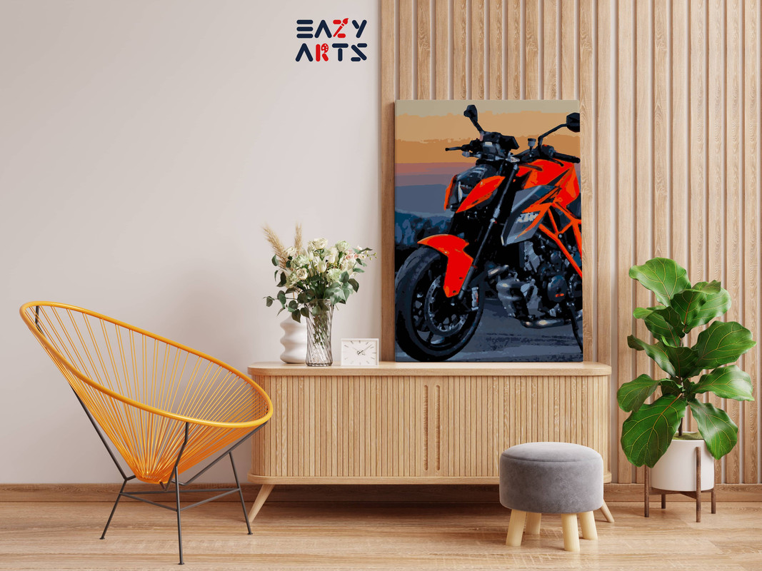 Red KTM Bike Paint By Numbers kit - Image 2