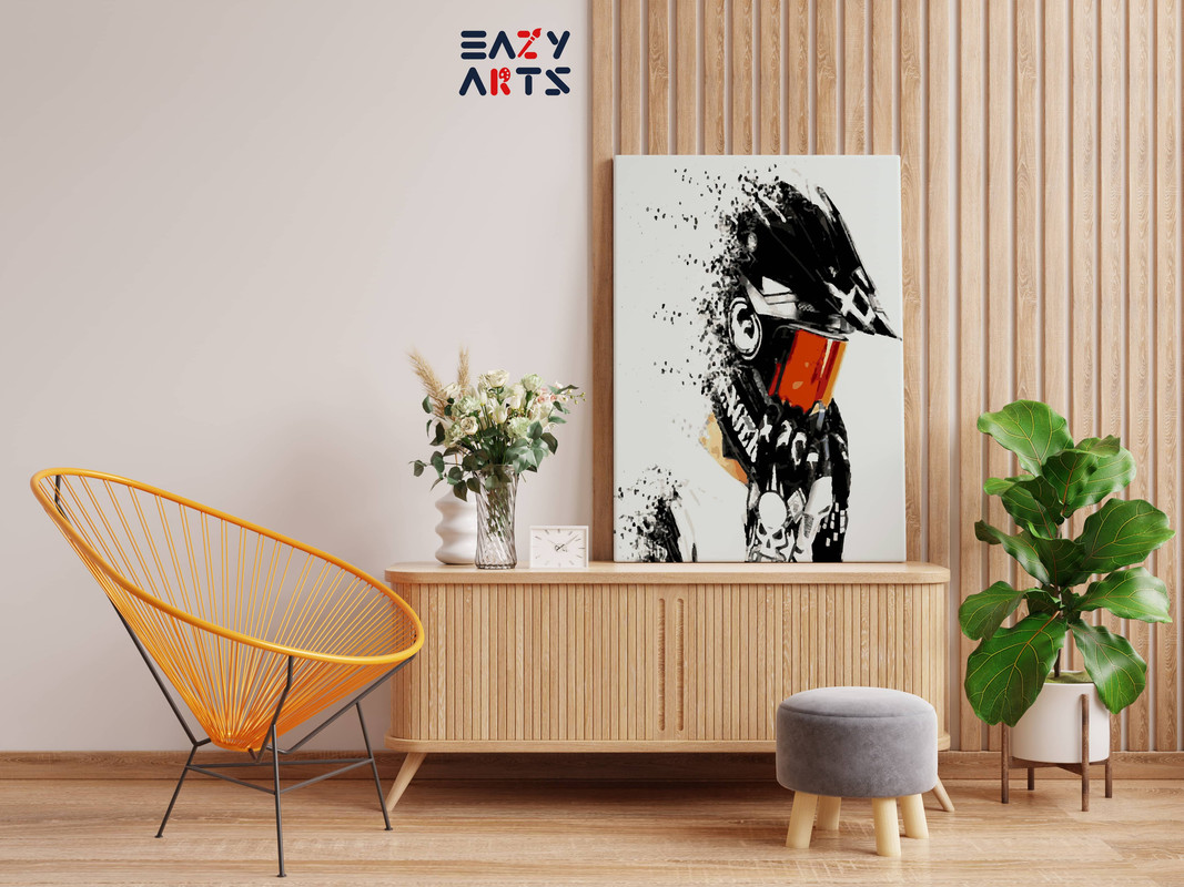 Rider Abstract Paint By Numbers kit - Image 2