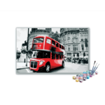 Iconic London Double-Decker Bus Paint by Numbers Kit