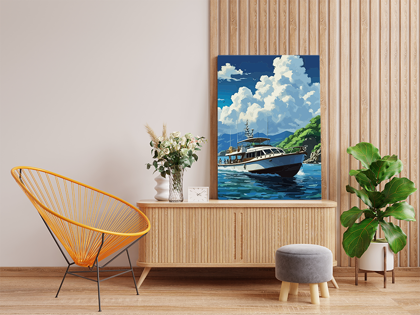Luxury Yacht Getaway Paint by Numbers Kit - Image 2