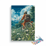 Mountain Meadow Motorcycle Adventure Paint by Numbers Kit