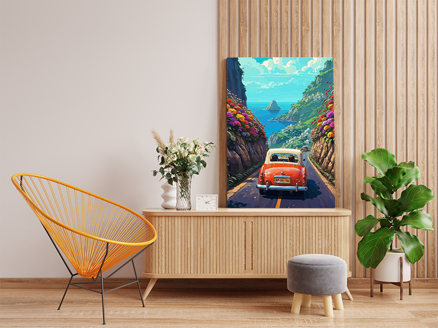 Scenic Coastal Drive Paint by Numbers Kit - Image 2