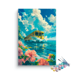 Tropical Train Journey Paint by Numbers Kit
