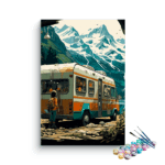 Mountain Adventure Camper Van Paint by Numbers Kit