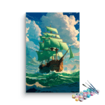 Majestic Sailboat at Sea Paint by Numbers Kit
