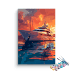 Luxurious Sunset Yacht Paint by Numbers Kit