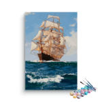 Majestic Tall Ship at Sea Paint by Numbers Kit