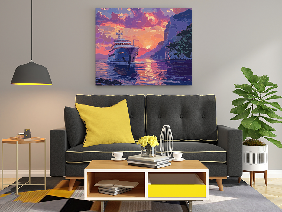 Luxury at Sunset Paint by Numbers Kit - Image 2