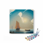 Whispers of the Sea: Romantic Sunset Paint by Numbers Kit