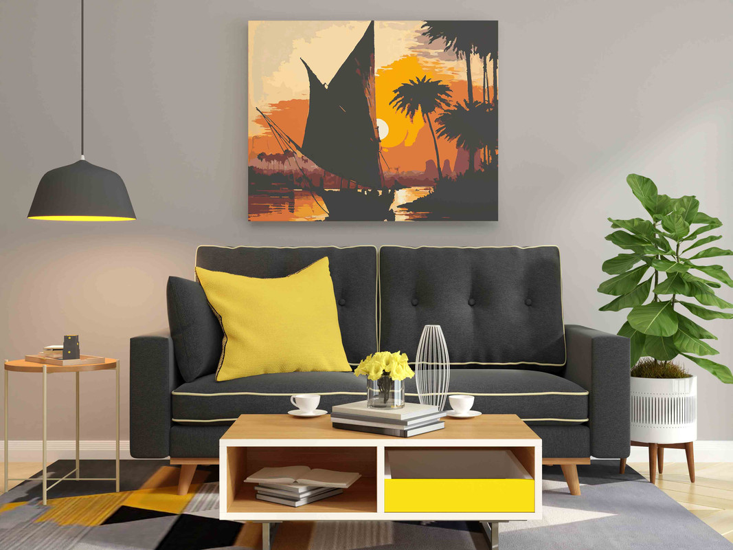 Sailboat Sunset Serenity Paint by Numbers Kit - Image 2