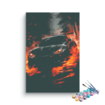 Night Drift Racing Car Paint by Numbers Kit