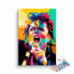Michael Jackson Singing Abstract Paint By Numbers kit