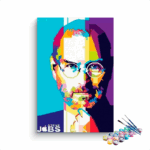Steve Jobs Abstract Paint By Numbers kit