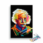 Albert Einstein Colorful Paint By Numbers kit