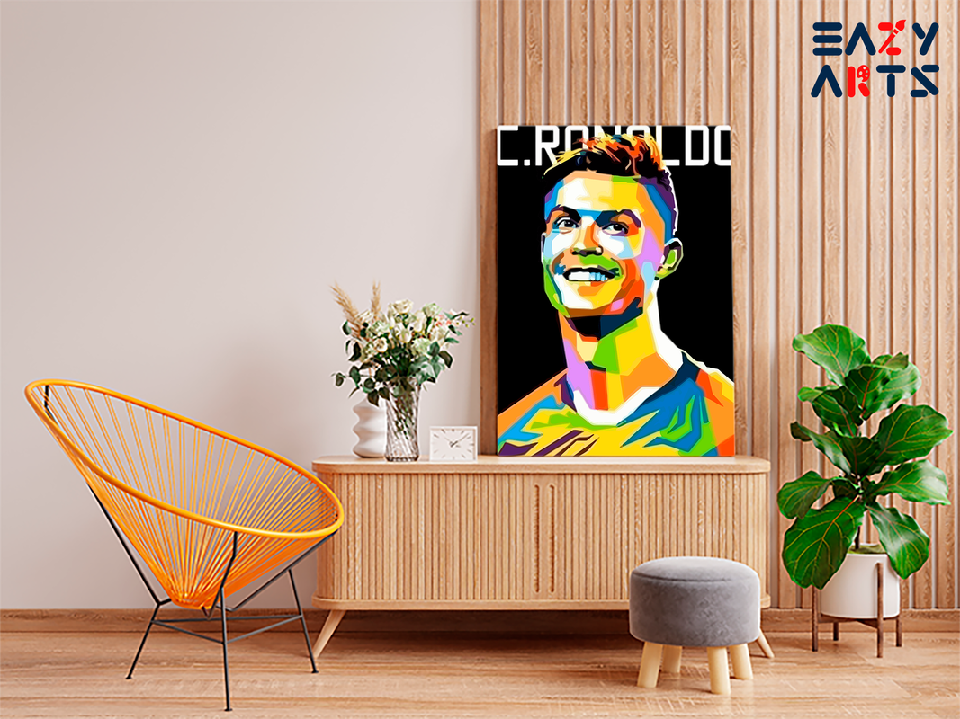 Cristiano Ronaldo Abstract Paint By Numbers kit - Image 2