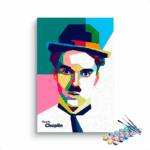 Charlie Chaplin Abstract Paint By Numbers kit