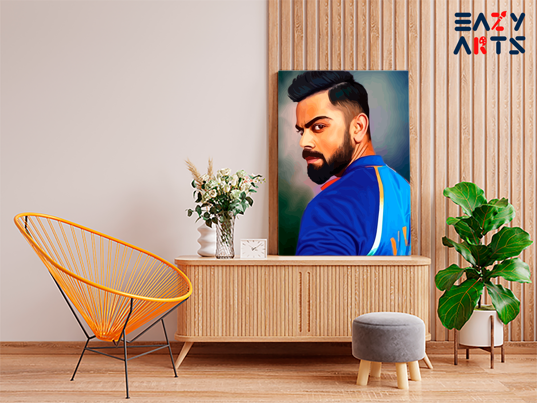 Virat Kohli Closeup Paint By Numbers kit - Image 2