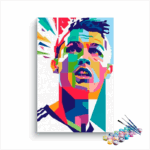Cristiano Ronaldo WPAP Style Paint by Numbers Kit