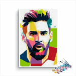 Lionel Messi WPAP Portrait Paint by Numbers Kit
