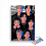 BTS OT7 Group Portrait Paint by Numbers Kit