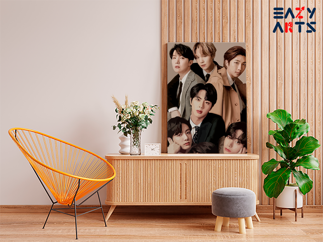 BTS OT7 Paint by Numbers Kit β The Dapper Legends Edition - Image 2