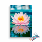 White Lotus Reflection Flower Paint By Numbers kit