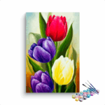 Colorful Tulips Flowers Paint By Numbers kit