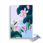 Lotus Flowers and Leafs Paint By Numbers kit