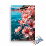 Cherry Blossoms by the Water Paint by Numbers Kit