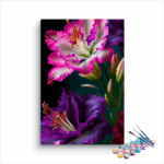 Purple and Pink Lilies Paint by Numbers Kit