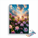Peony Sunrise: Blooming Garden Paint by Numbers Kit