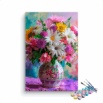 Floral Harmony: Daisies and Sunflowers Paint by Numbers Kit
