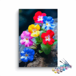Rainbow Pansies: Vibrant Blossoms Paint by Numbers Kit