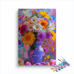 Joyful Blossoms: Sunflowers and Daisies Paint by Numbers Kit
