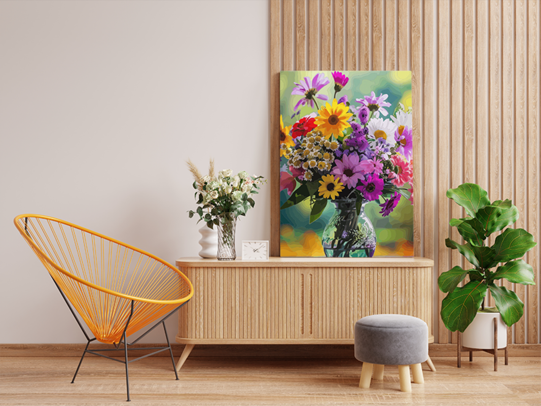 Blooming Delight: Garden Flowers Paint by Numbers Kit - Image 2