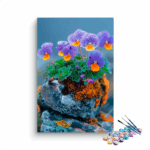 Alpine Pansies: Vibrant Blossoms in the Wild Paint by Numbers Kit