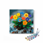 Rainbow Pansies: Vibrant Wildflowers Paint by Numbers Kit