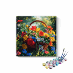 Garden Basket: Blooming Wildflowers Paint by Numbers Kit