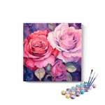 Rosy Elegance: Blushing Roses Paint by Numbers Kit