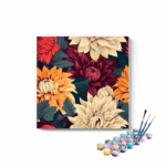 Vintage Chrysanthemums Paint by Numbers Kit