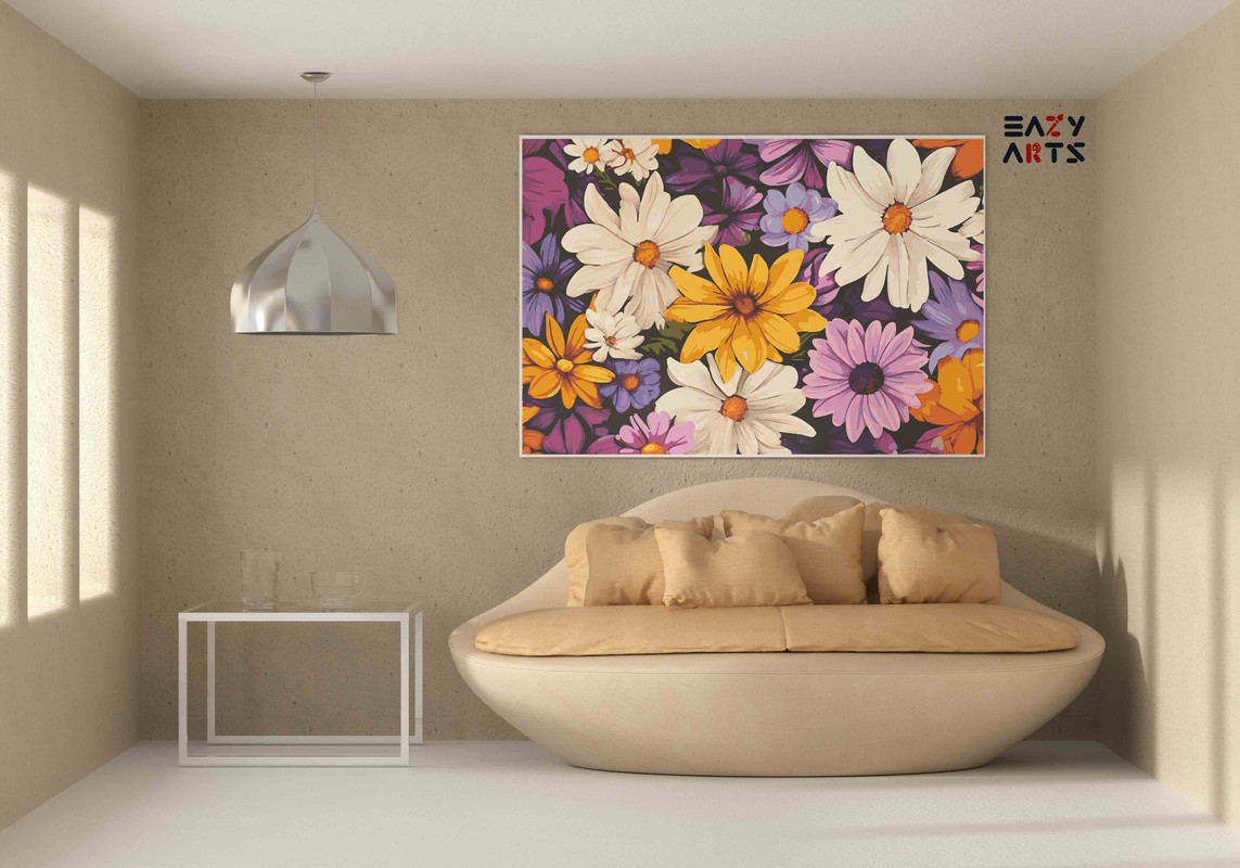 Blooming Daisies Delight Paint by Numbers Kit - Image 2