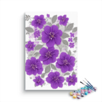 Purple Harmony Flowers Paint by Numbers Kit