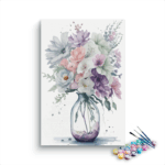 Watercolor Flower Vase Paint by Numbers Kit