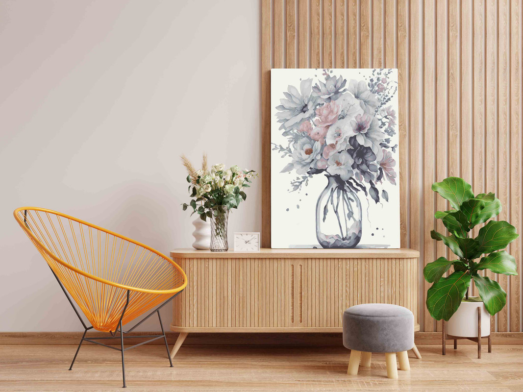 Watercolor Flower Vase Paint by Numbers Kit - Image 2