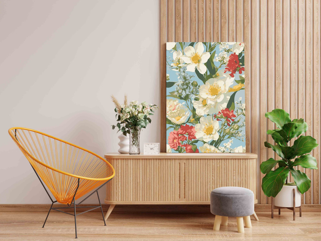 Sunlit Garden Blooms Paint by Numbers Kit - Image 2