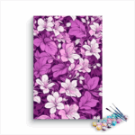 Pink and Purple Garden Pattern Paint by Numbers Kit