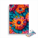 Vibrant Petal Layers Paint by Numbers Kit