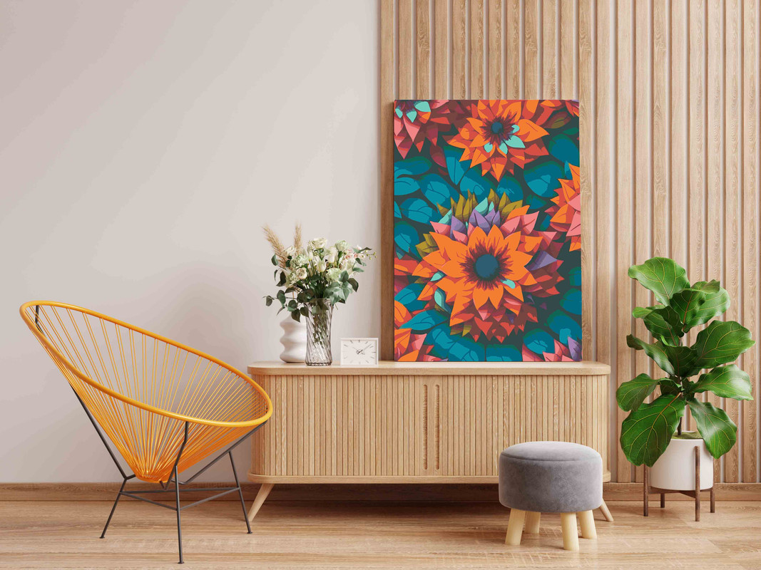 Vibrant Petal Layers Paint by Numbers Kit - Image 2