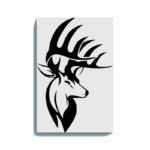 Majestic Deer Canvas DIY Painting – Glow in the Dark Kit for Adults & Kids | Eazy Arts DIY Art Set with Brushes, Glow Paint & Black Paint (Blue/Cyan/Green Glow Options)