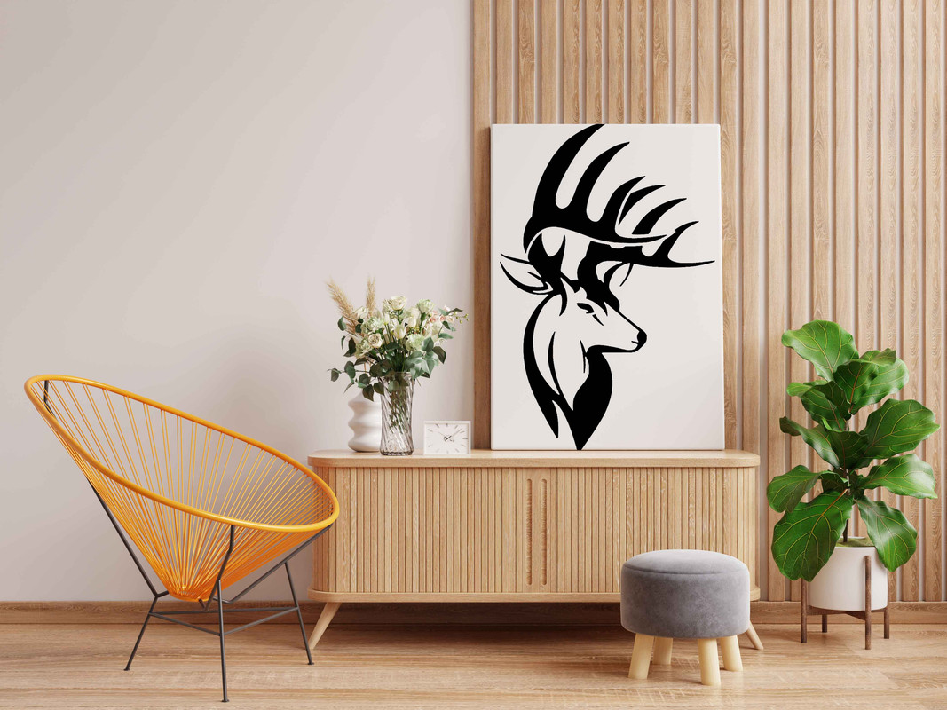 Majestic Deer Canvas DIY Painting β Glow in the Dark Kit for Adults & Kids | Eazy Arts DIY Art Set with Brushes, Glow Paint & Black Paint (Blue/Cyan/Green Glow Options) - Image 2